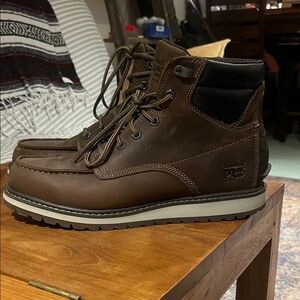 Timberland PRO Men's Dark Brown Leather Boots